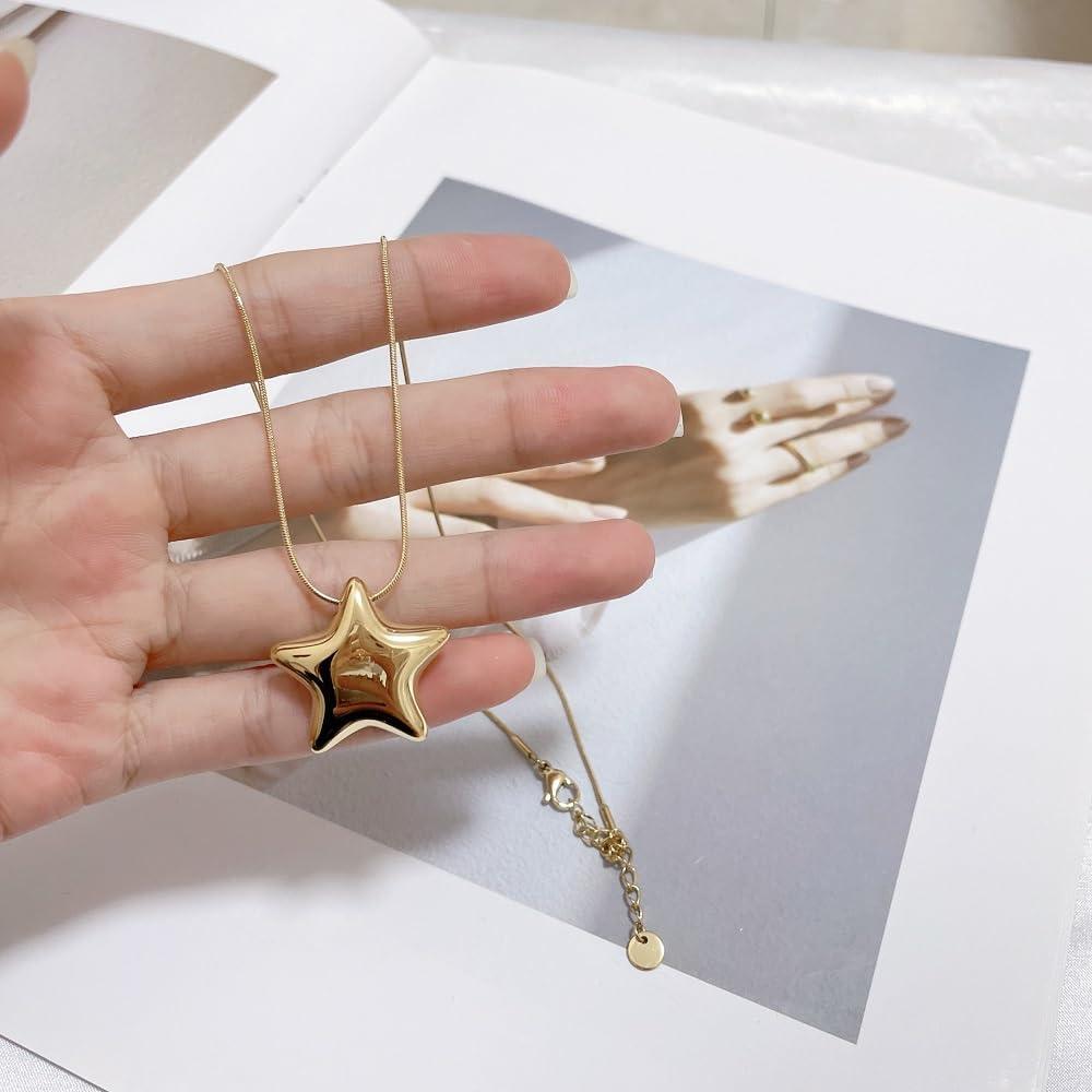Collar Choker Estrella Minimalista Acero Inoxidable 18k Dorado