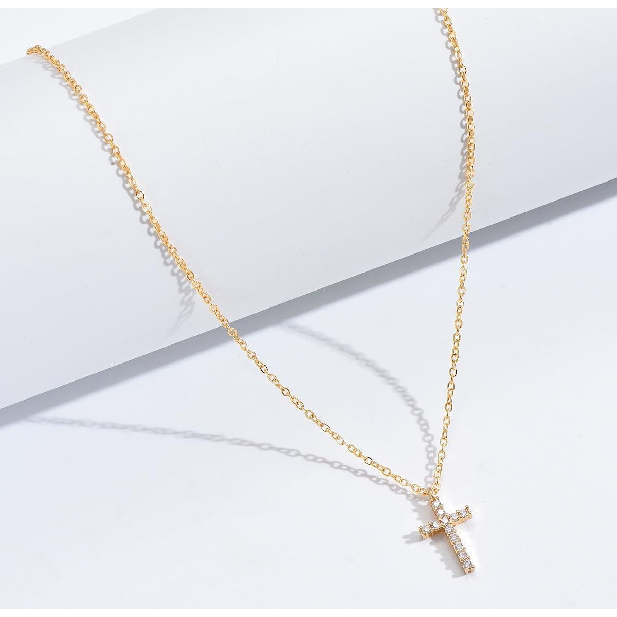 Collar de Cruz de Oro 18K para Mujeres - Joyería de Fe