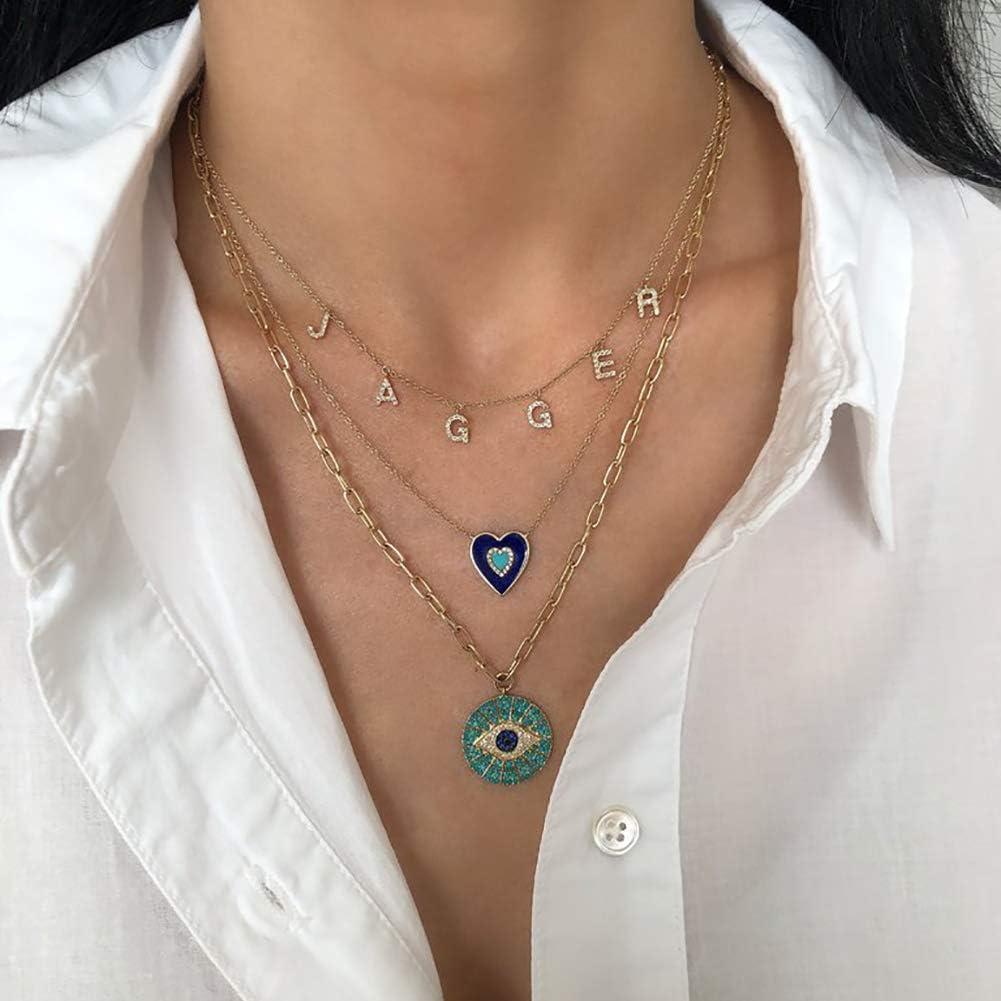 Collar Ojo Maligno Baño de Oro 14K OBIDOS 45.72 cm