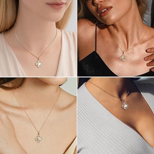 Collar de Iniciales Personalizado Oro 14K con Zirconia Cubica