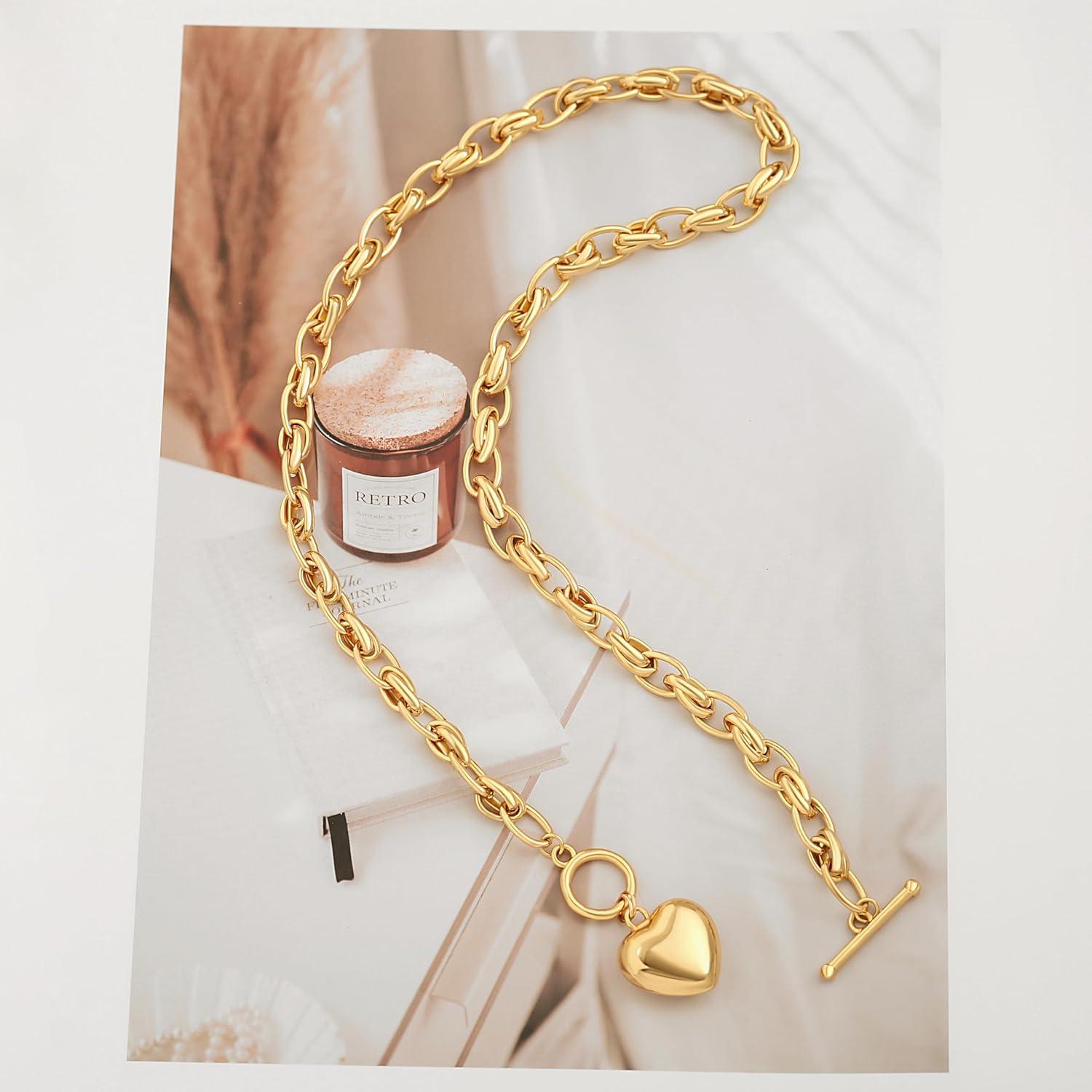 Collar Colgante de Oro 18K para Mujeres - Diseño Corazón