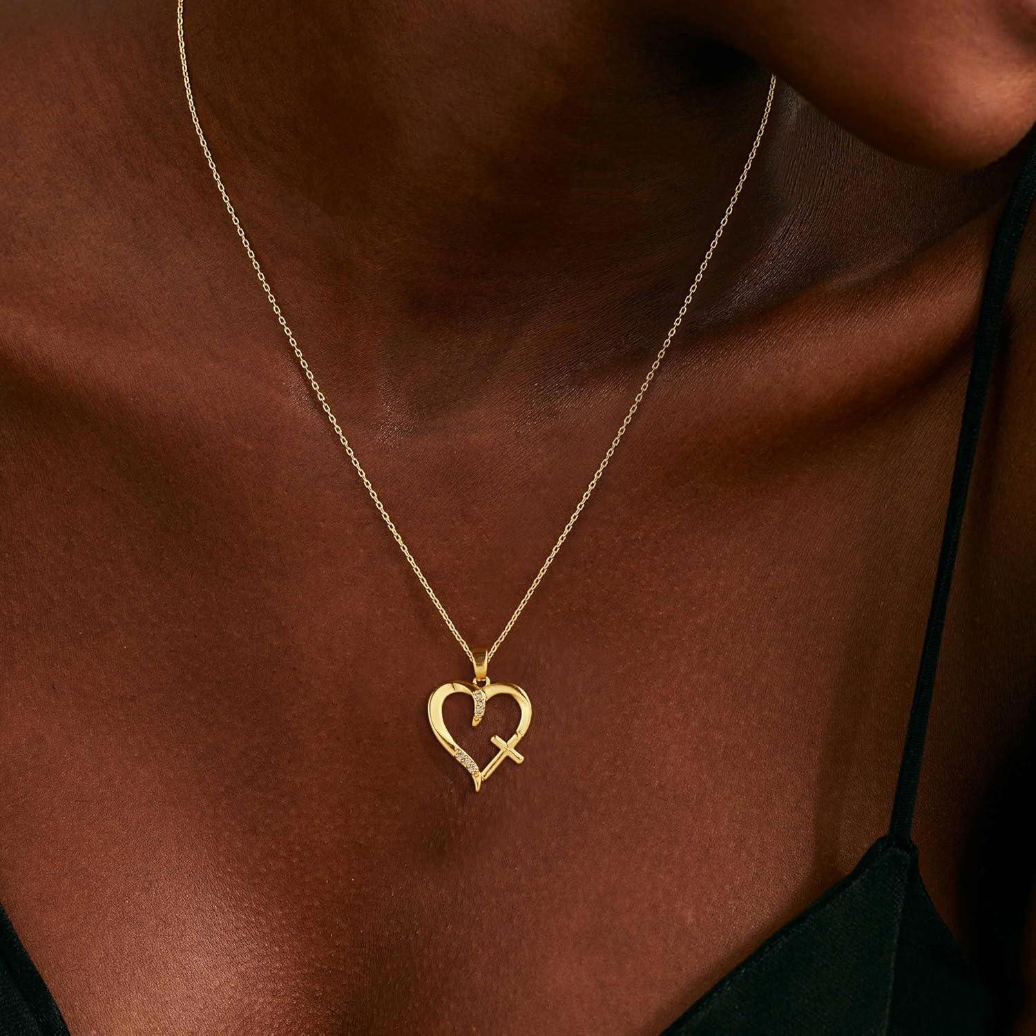 Collar de Cruz Dorado 14K para Mujeres - Joyería Minimalista