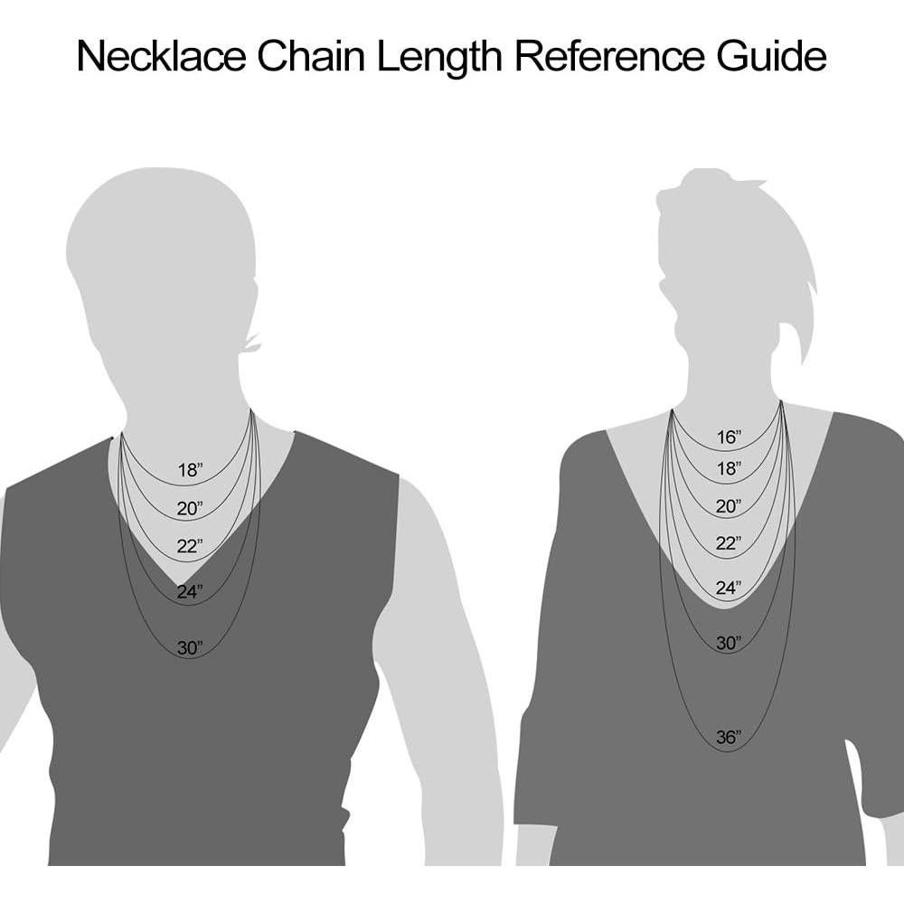 Collar de Cruz M MOOHAM para Hombres Acero Inoxidable 45.72 cm