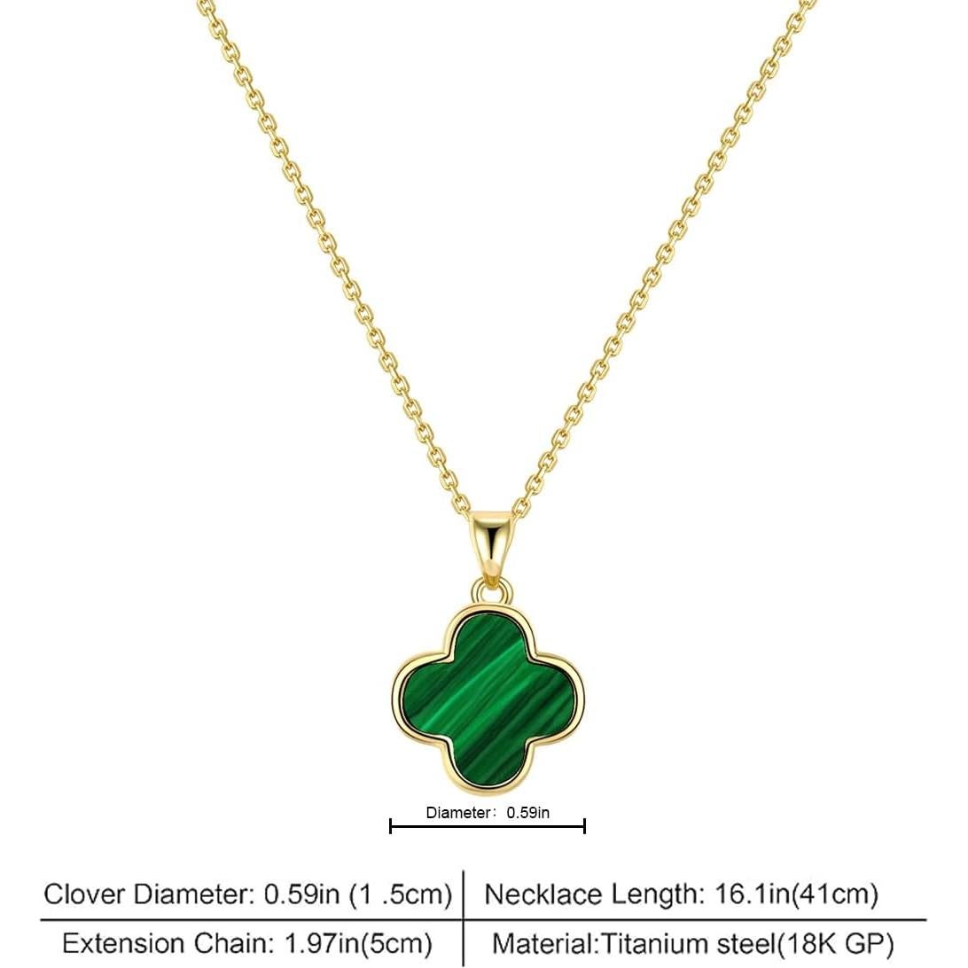 Collar de trébol GOLLEY chapado en oro 14K con madreperla