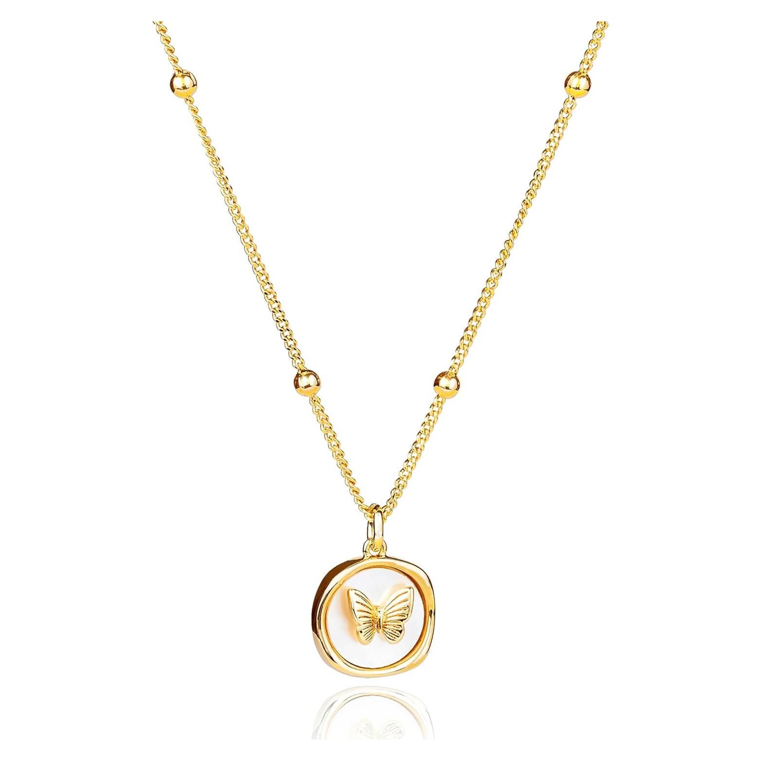 Collar de Mariposa de Oro 18K COBI para Mujeres - Joyería de Moda