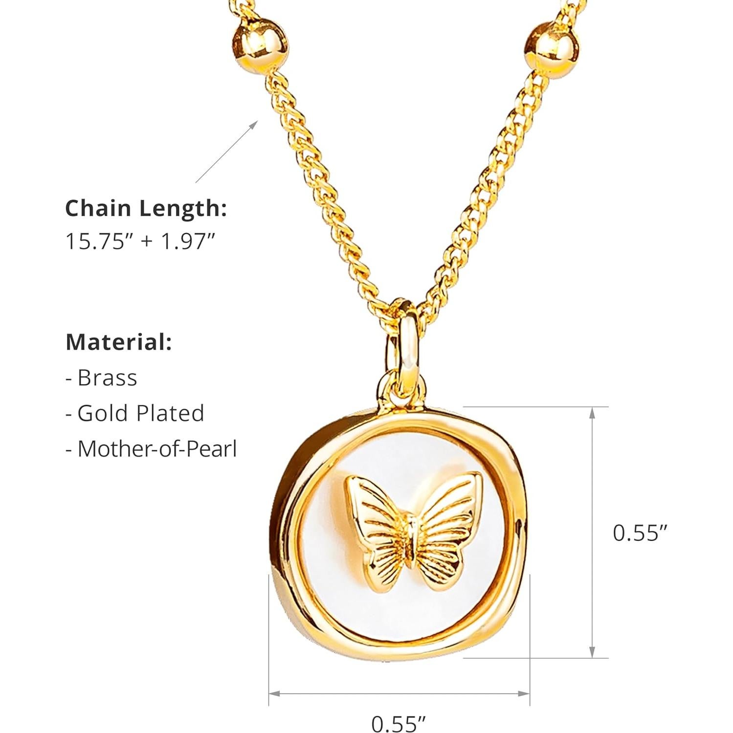 Collar de Mariposa de Oro 18K COBI para Mujeres - Joyería de Moda