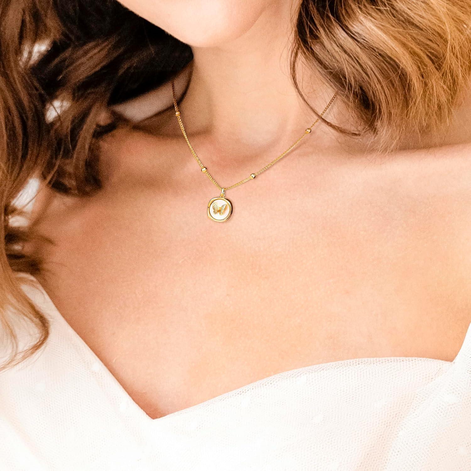 Collar de Mariposa de Oro 18K COBI para Mujeres - Joyería de Moda