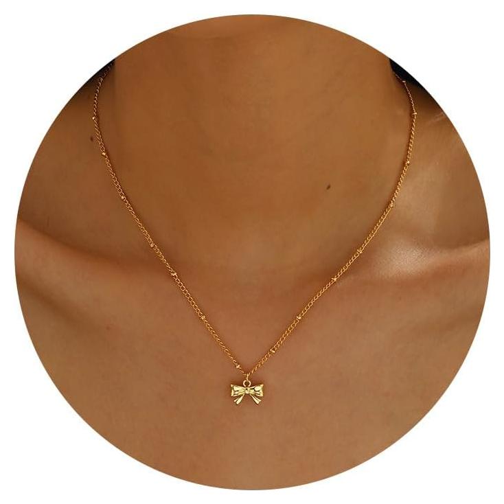 Collar choker dorado de arco 14K para mujeres - Joyería elegante