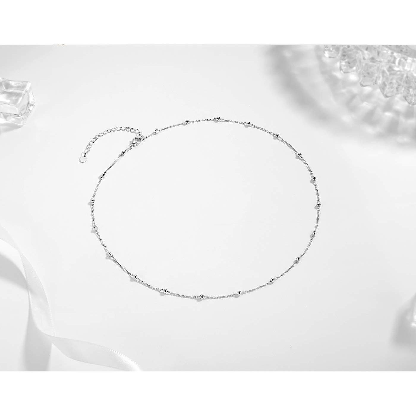 Collar Choker EPIRORA Plata Esterlina 925 con Perlas 40.64 cm