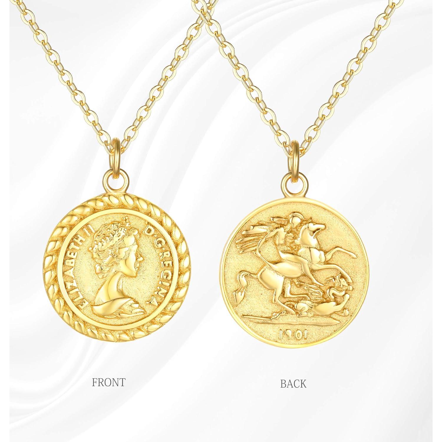 Collar Colgante Minimalista de Moneda en Oro 18K MEVECCO