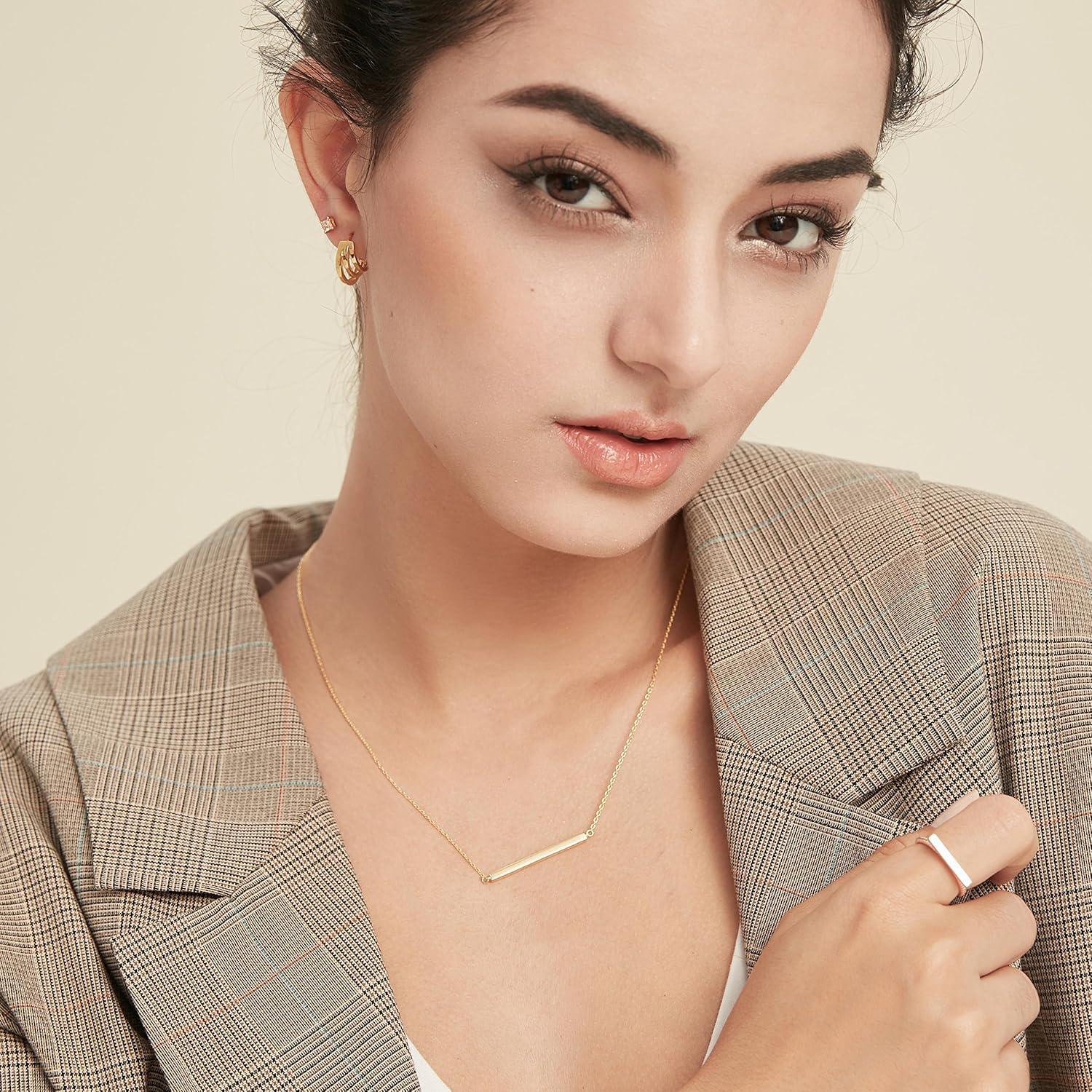 Collar Lariat S.Leaf de Plata Esterlina 925 y Oro 18k para Mujeres