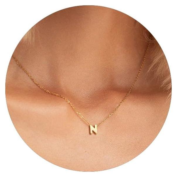 Collar Inicial Personalizado MOMOL Baño de Oro 18K para Mujeres