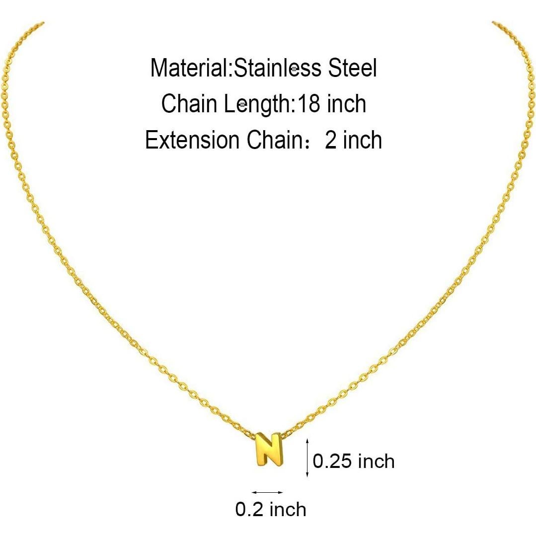 Collar Inicial Personalizado MOMOL Baño de Oro 18K para Mujeres