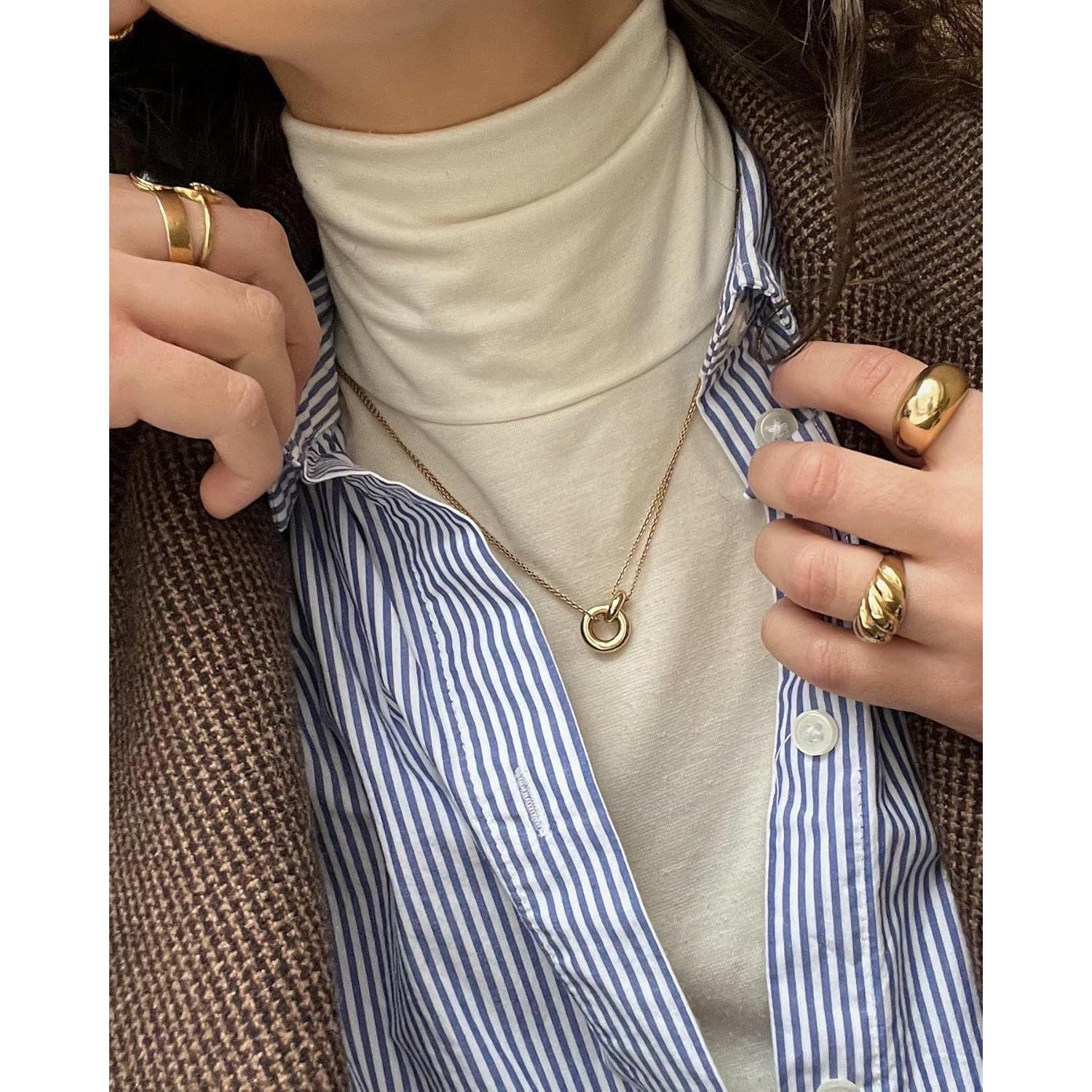 Collar Dainty AllenCOCO Oro 14K sobre Plata S925 39.5-45 cm