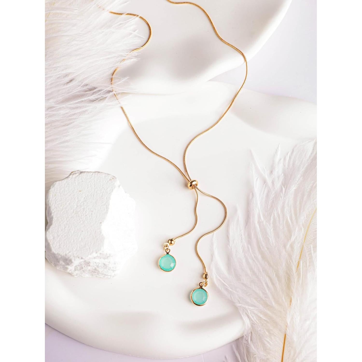 Collar Y con encanto de serpiente dorada MINACHI para mujeres