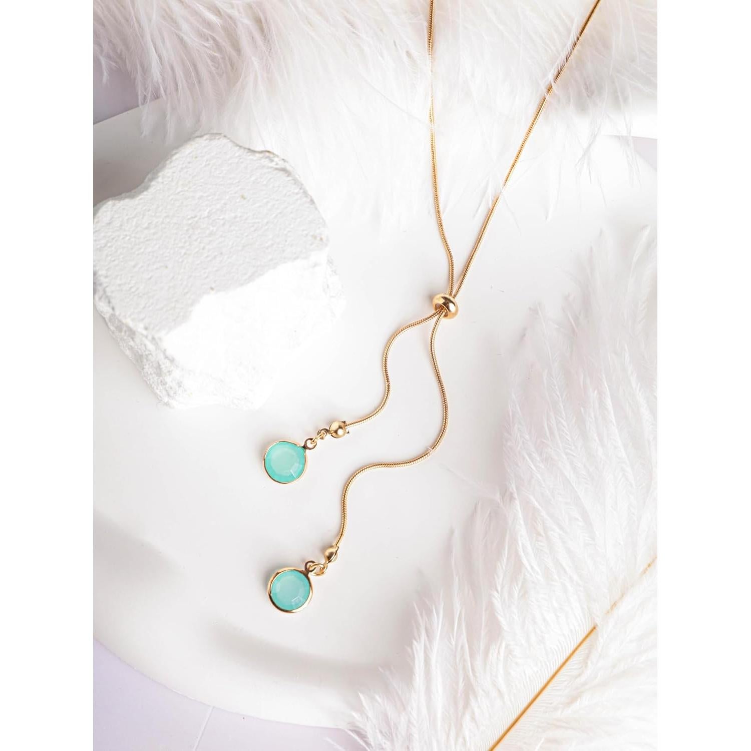 Collar Y con encanto de serpiente dorada MINACHI para mujeres