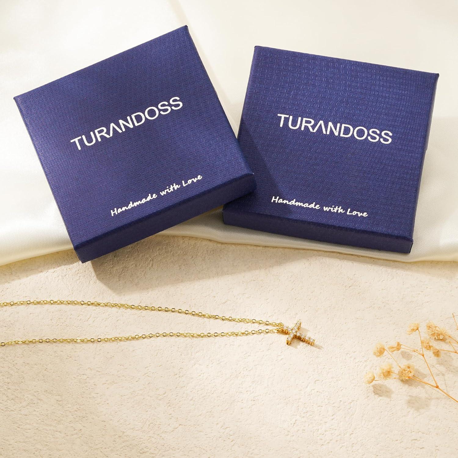 Collar Cruz Dainty Baño de Oro 14K para Mujeres 40.64cm