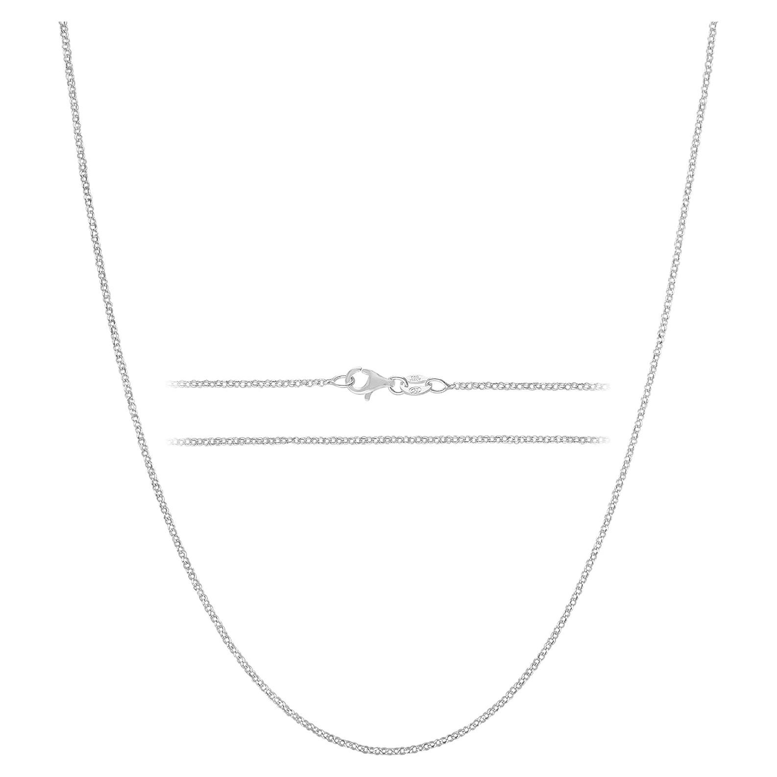 Cadena de Collar de Plata Esterlina 925 KISPER 1.6mm 40.6-76.2cm