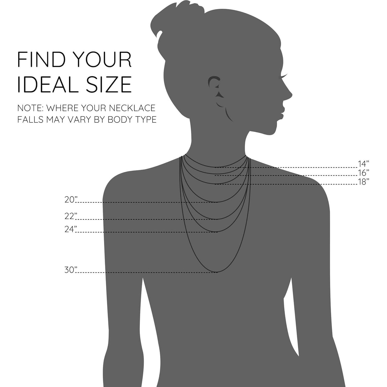 Cadena de Collar de Plata Esterlina 925 KISPER 1.6mm 40.6-76.2cm