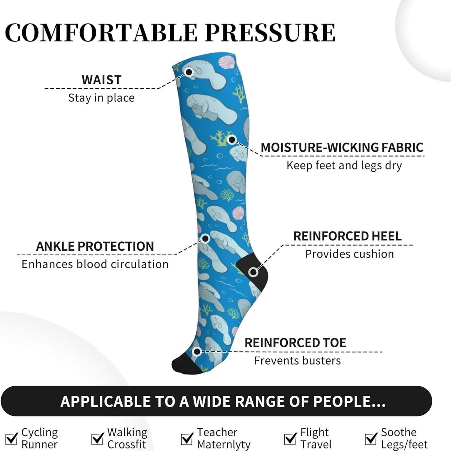 Calcetines de Compresión Unisex Maailoo para Circulación