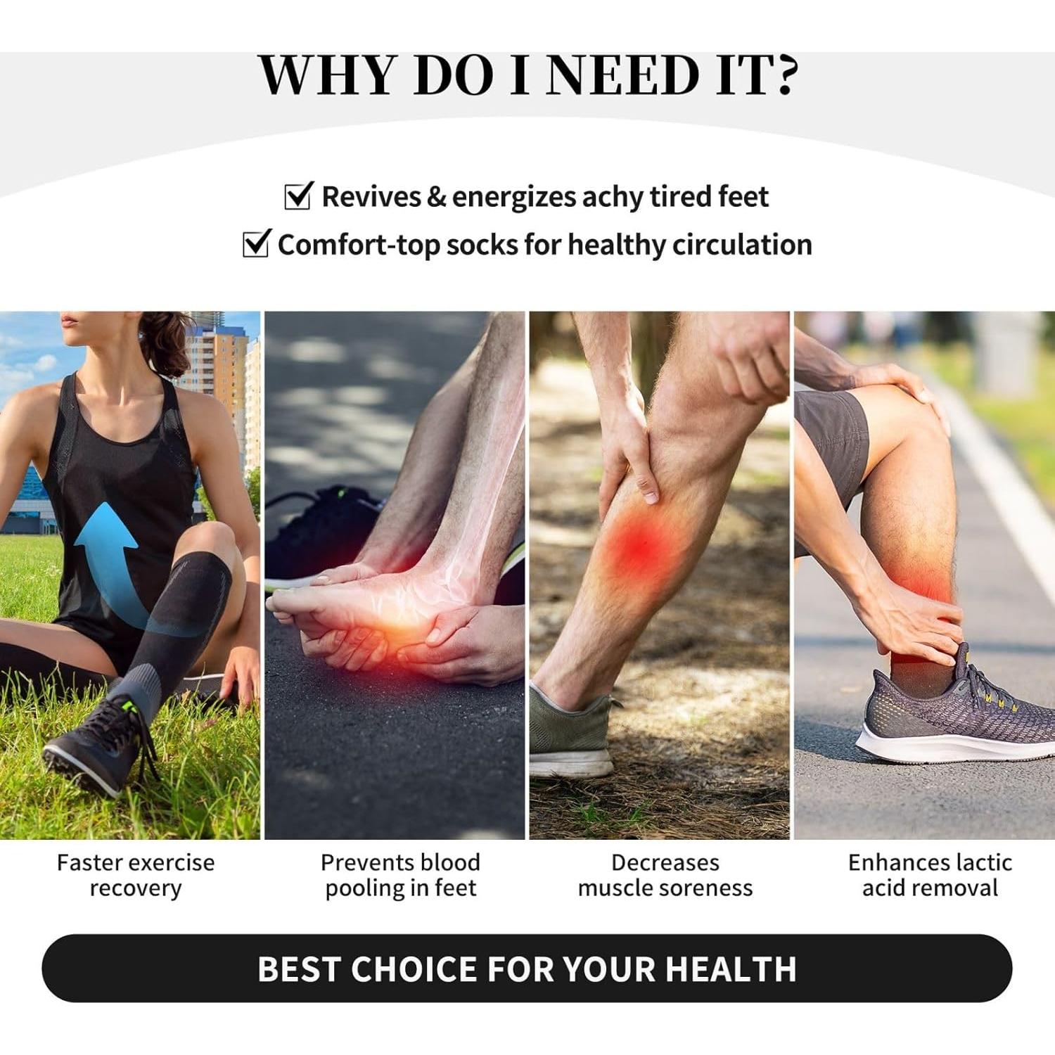 Calcetines de Compresión Unisex Maailoo para Circulación