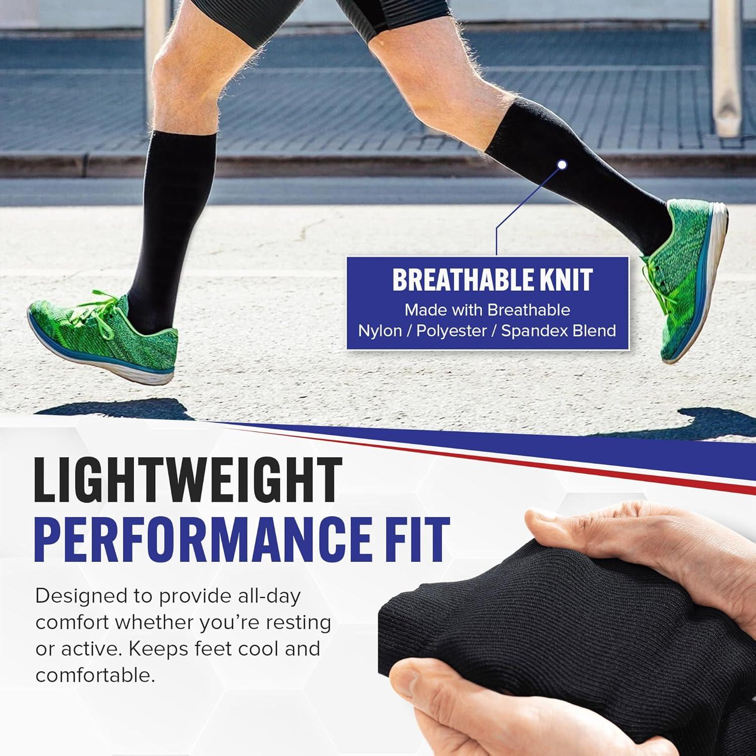 Calcetines de Compresión AHS Medianos 15-20 mmHg Negros 3 Pares