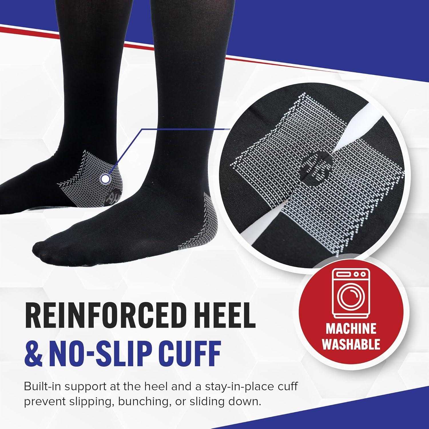 Calcetines de Compresión AHS Medianos 15-20 mmHg Negros 3 Pares