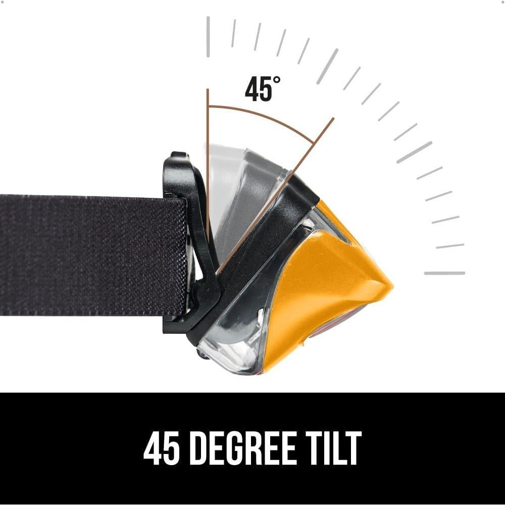 Lámpara Frontal LED Gorilla Grip 226 Lúmenes 7 Modos Naranja