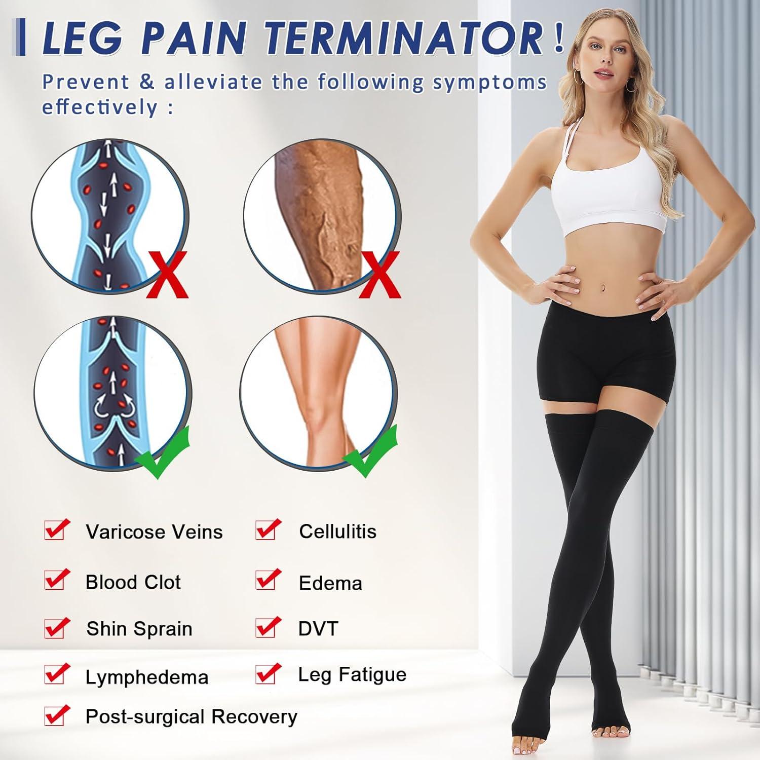 Medias de Compresión Abiertas Beister 15-20 mmHg para Adultos