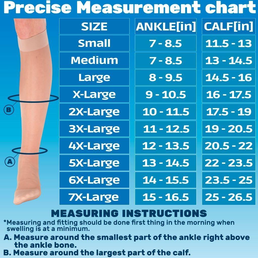 Medias de Compresión Transparentes SOPORTE ABSOLUTO 20-30mmHg Beige Pequeño