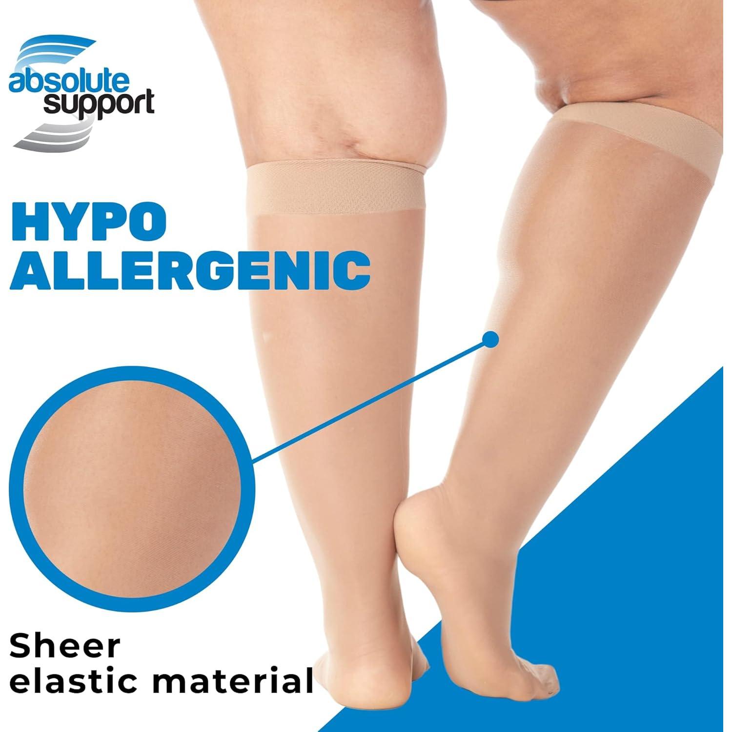 Medias de Compresión Transparentes SOPORTE ABSOLUTO 20-30mmHg Beige Pequeño