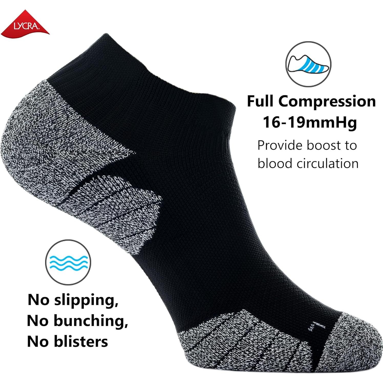 Calcetines Deportivos CWVLC Unisex Compresión 3 Pares Negro