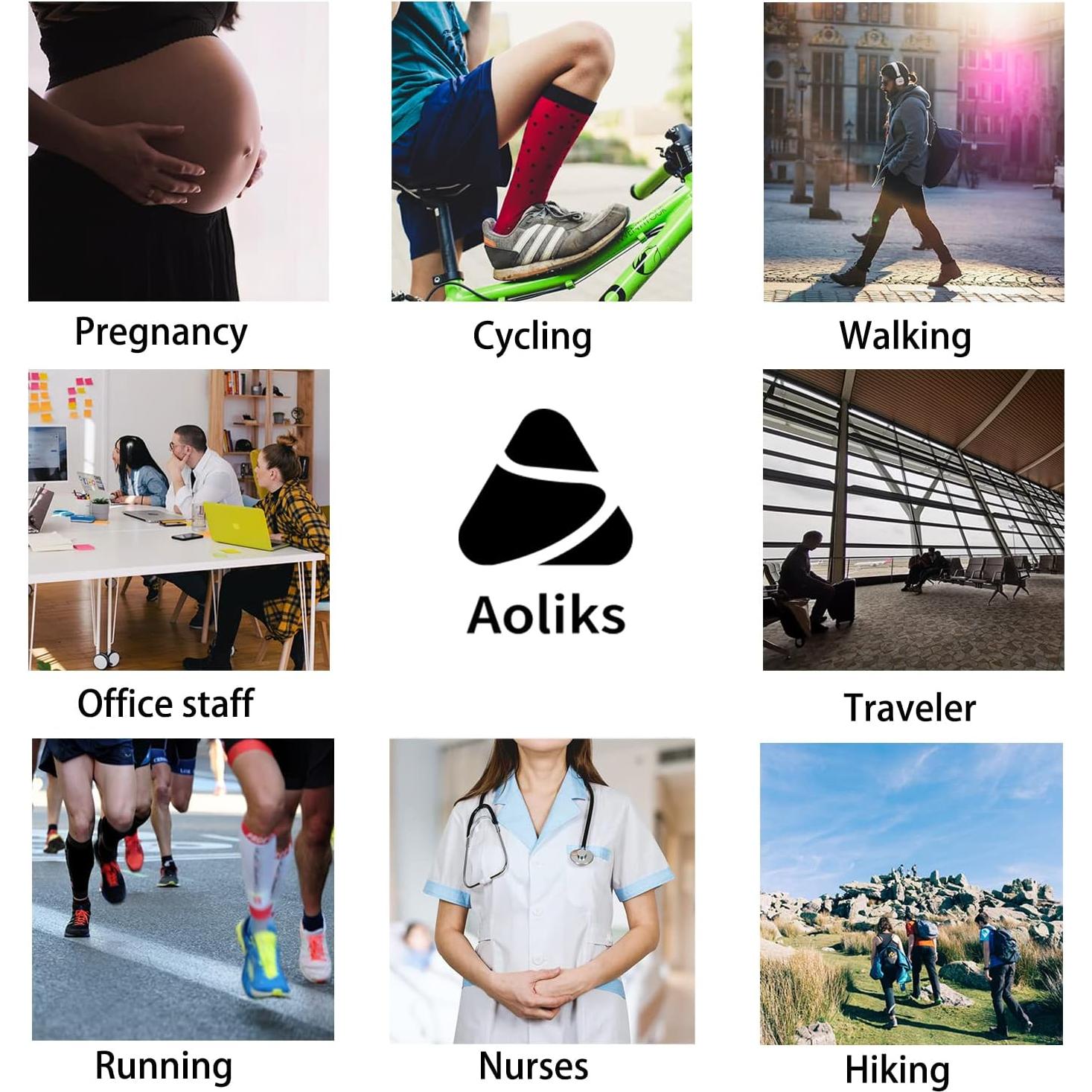 Calcetines de Compresión Aoliks para Tobillo - 5 Pares