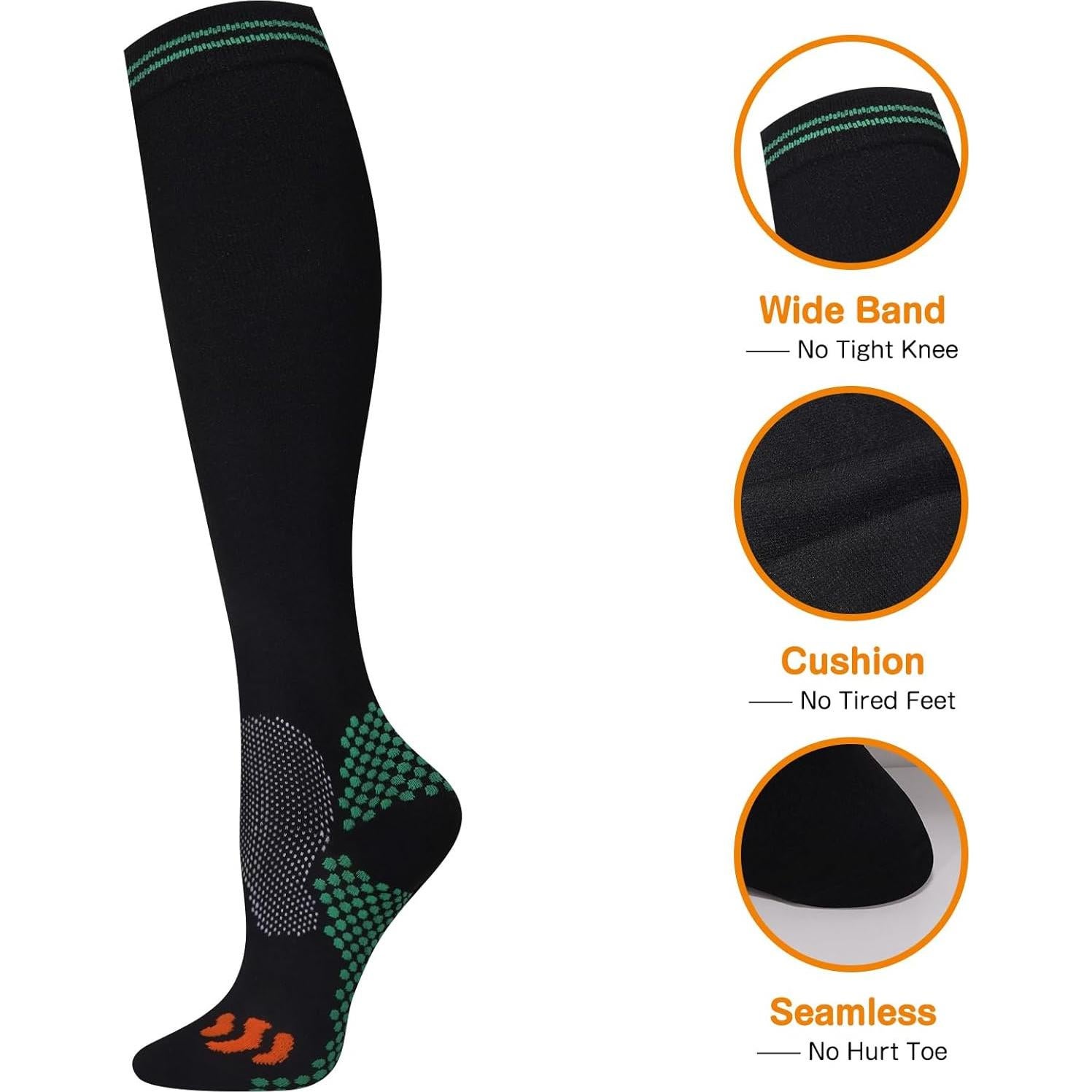 Calcetines de compresión Odtmger 20-30 mmHg Talla S-7XL