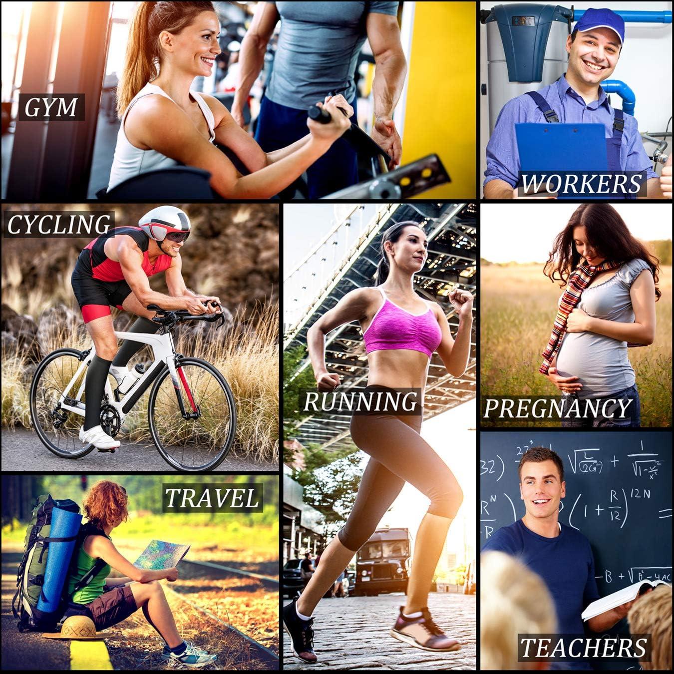 Medias de Compresión Charmking 15-20 mmHg Unisex 6 Pares