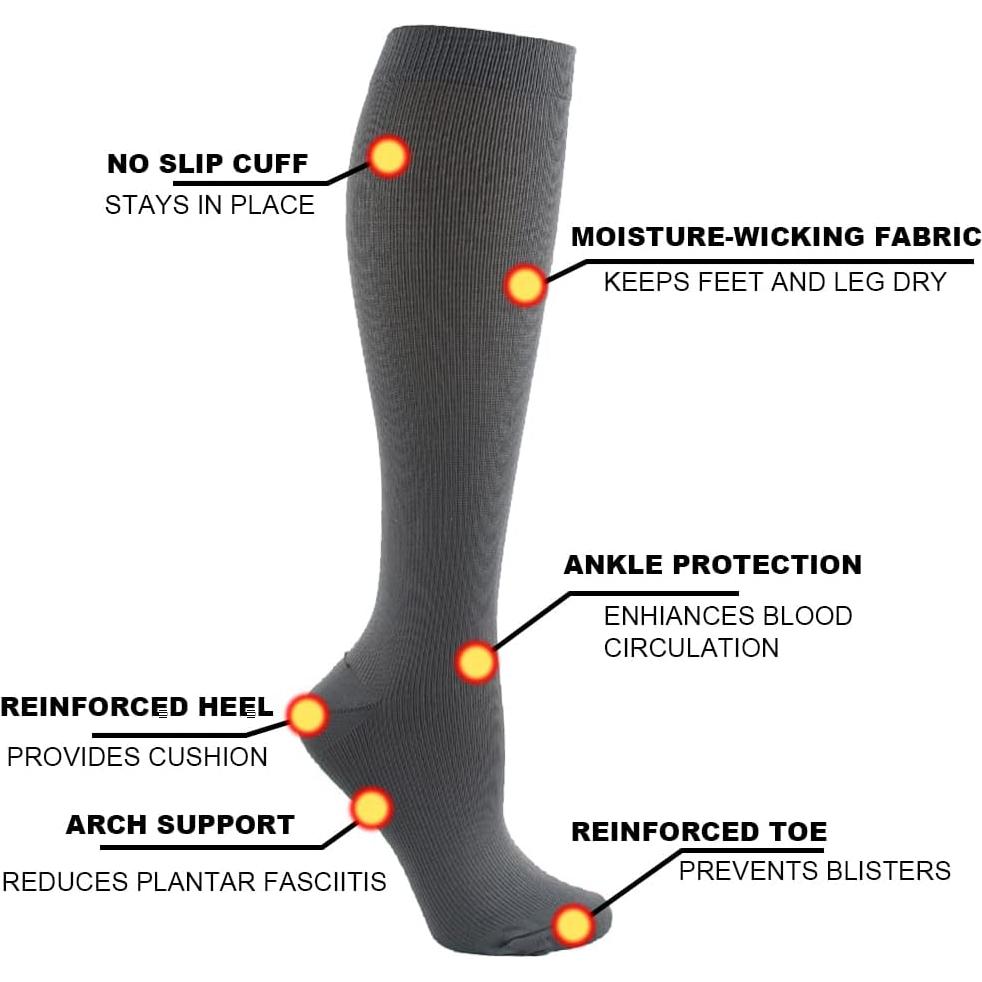 Medias de Compresión HYCOPROT 15-20 mmHg para Atletismo (3 Pares)