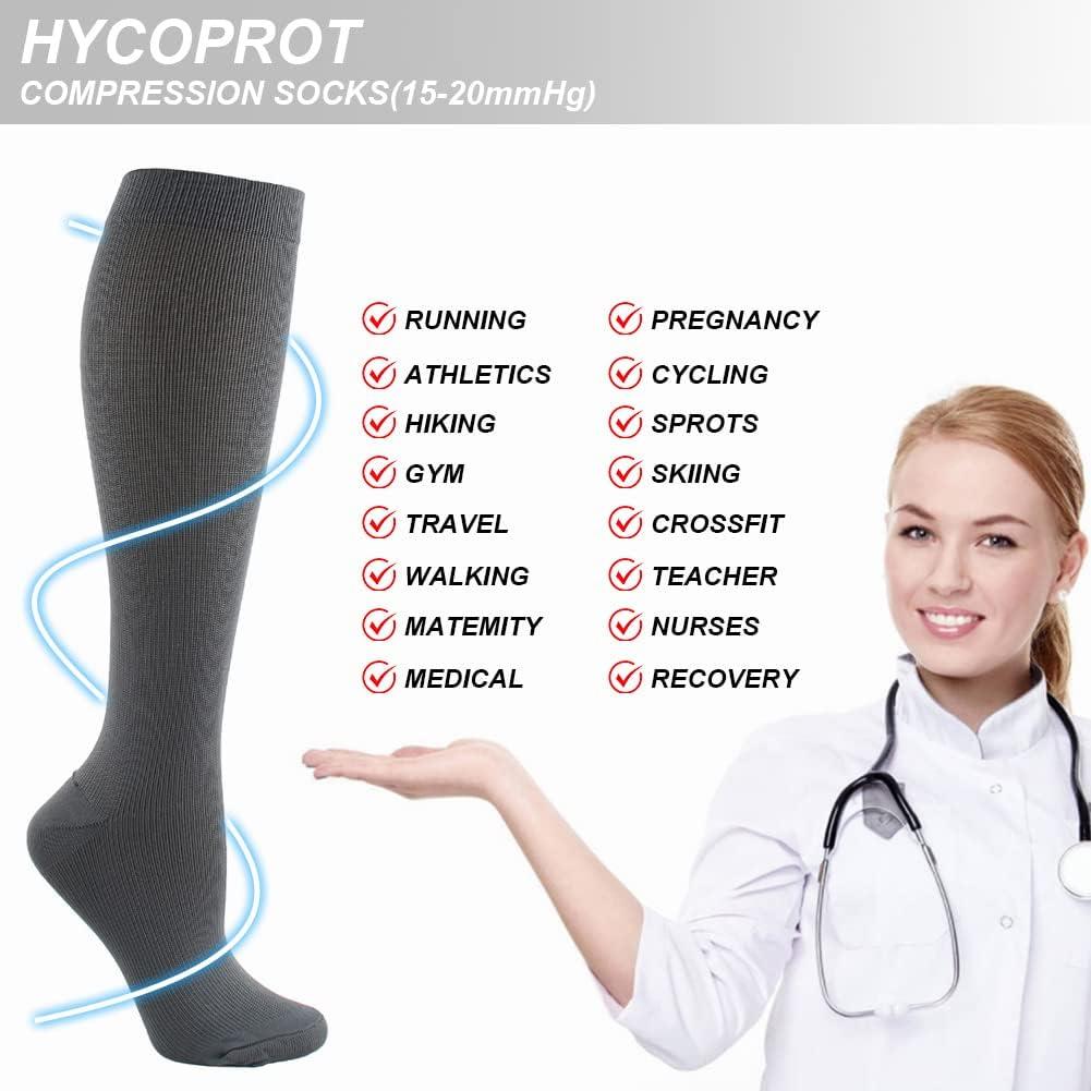 Medias de Compresión HYCOPROT 15-20 mmHg para Atletismo (3 Pares)