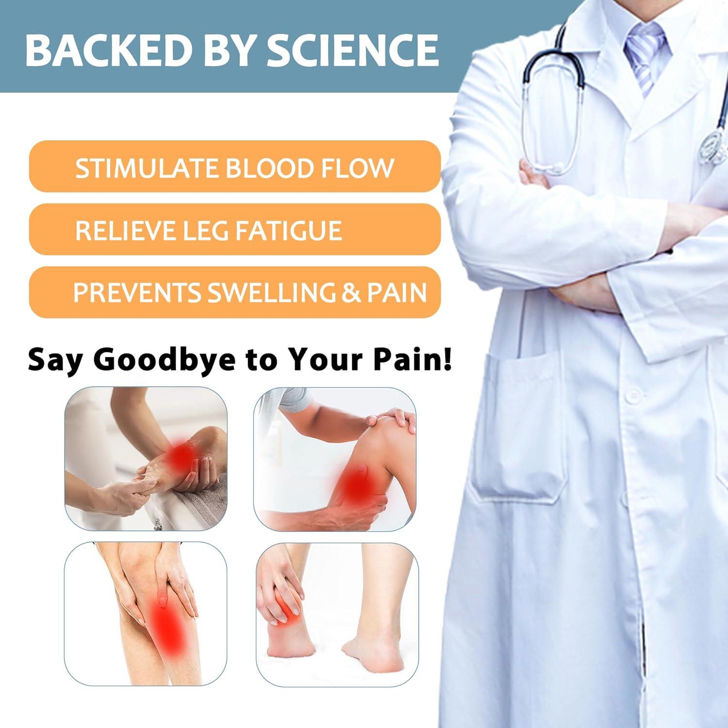 Calcetines de Compresión Fenglaoda 6 Pares Unisex hasta la Rodilla