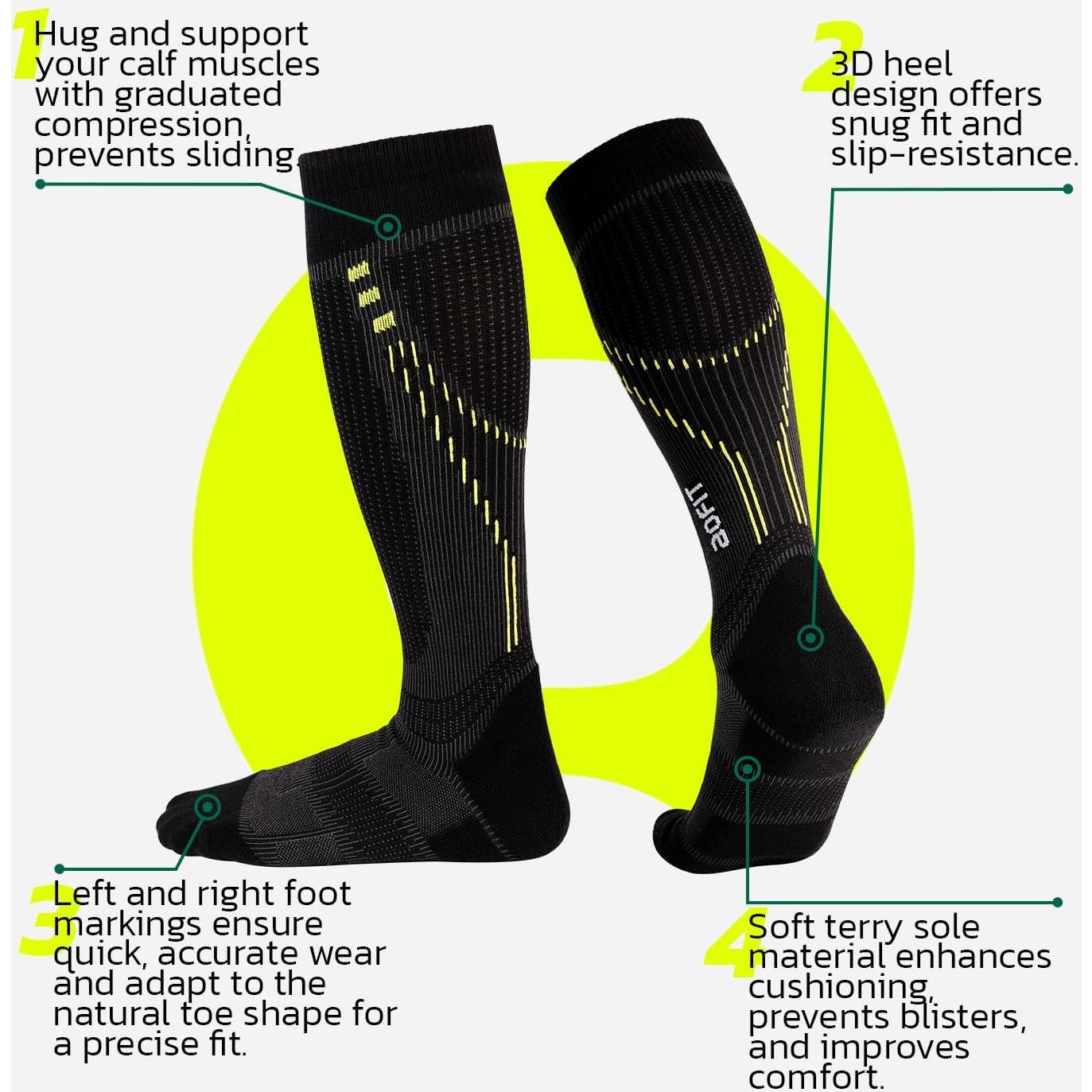 Calcetines de Compresión aoFIT para Mujeres 15-20 mmHg Rosa