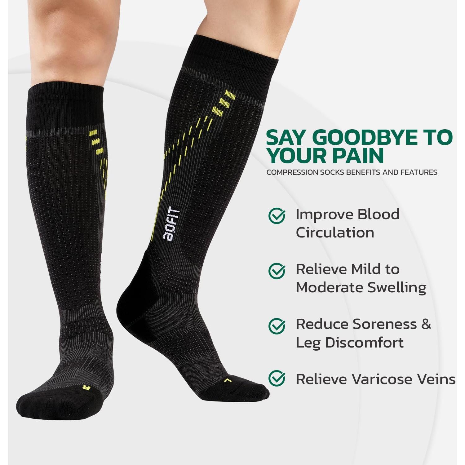 Calcetines de Compresión aoFIT para Mujeres 15-20 mmHg Rosa