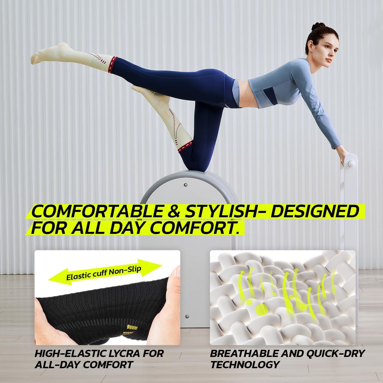 Calcetines de Compresión aoFIT para Mujeres 15-20 mmHg Rosa