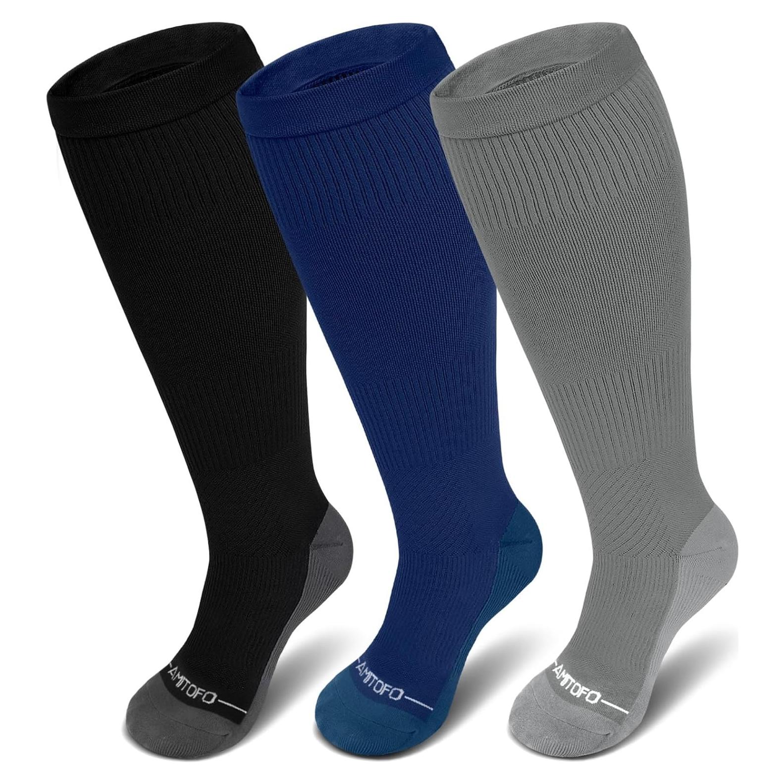 Calcetines de Compresión Talla Grande CaiDieNu para Pantorrillas Anchas