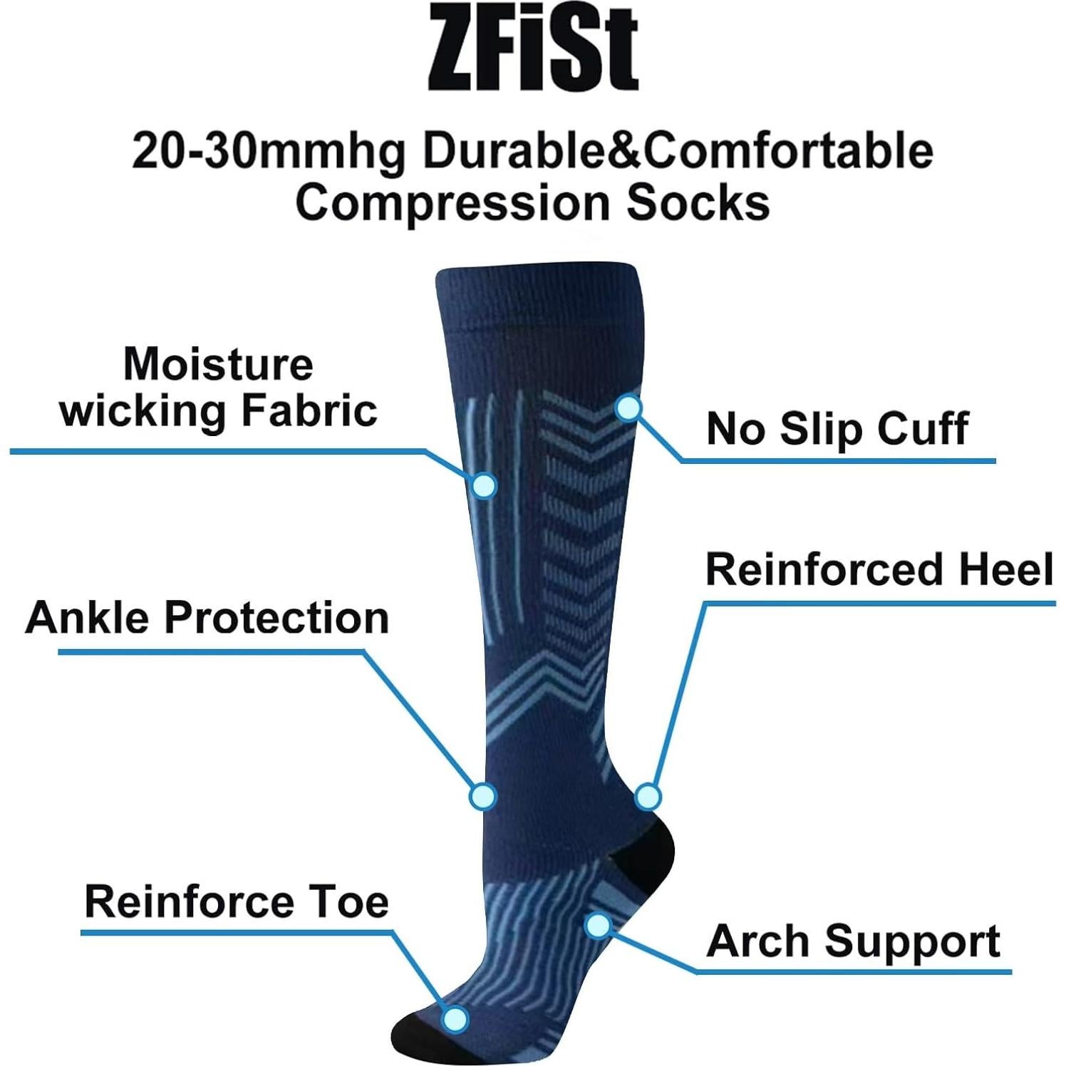 Calcetines de Compresión ZFiSt 3 Pares para Hombres y Mujeres