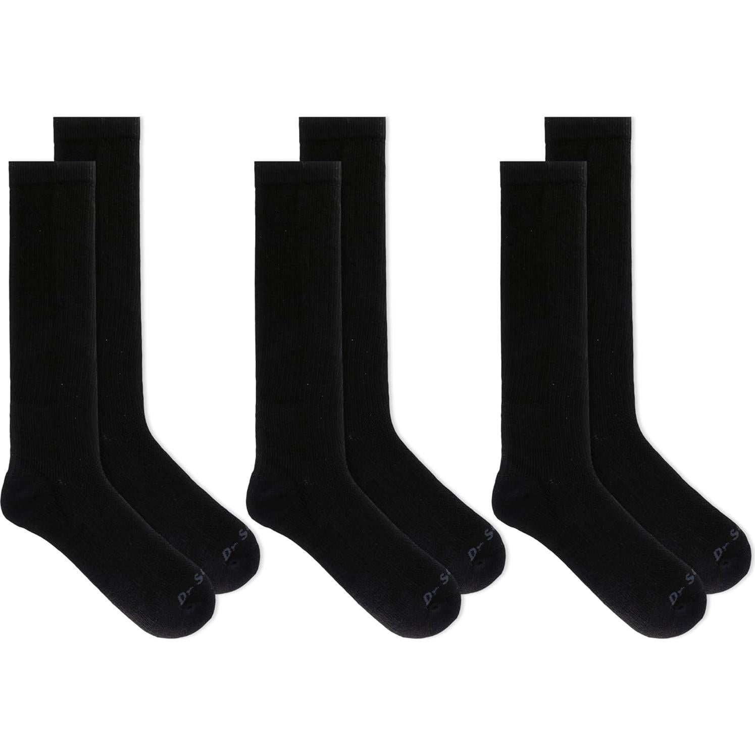 Calcetines de Compresión Dr. Scholl's para Hombre - 3 Pares Negros
