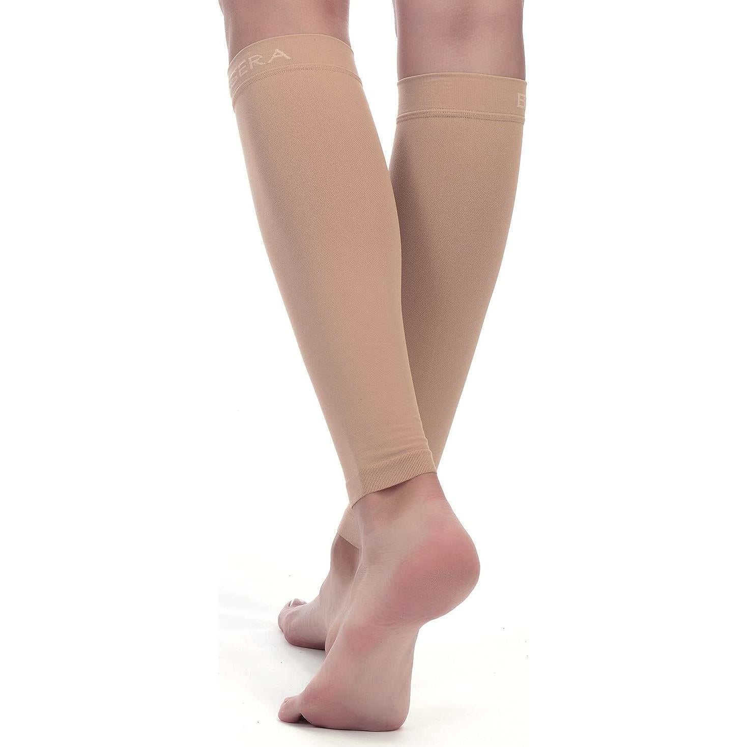 Mangas de Compresión para Pantorrillas BSERA 20-30 mmHg 2 Pares