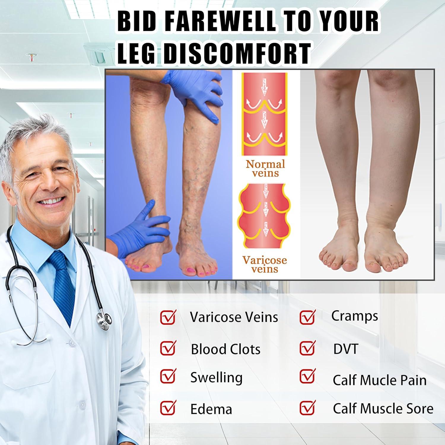 Calcetines de Compresión Blicount 15-20mmHg Algodón 3 Pares