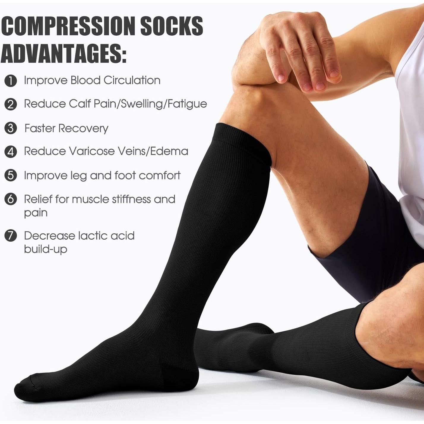 Calcetines de Compresión Unisex Bluemaple - Soporte Circulación