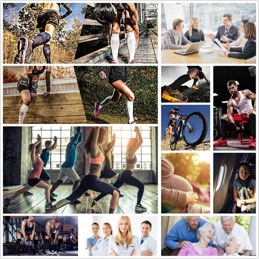 Medias de Compresión Charmking 3 Pares para Mujeres y Hombres