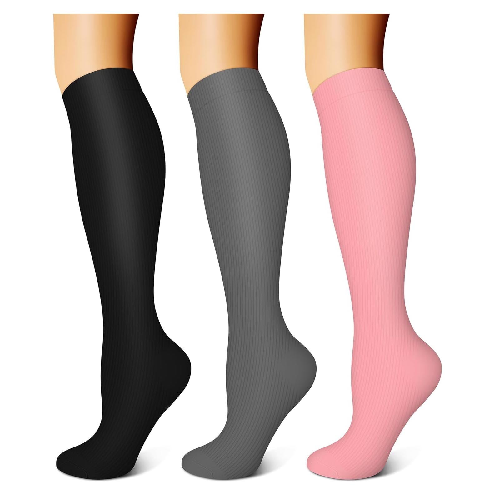 Calcetines de Compresión de Cobre FEYHAY - 3 Pares 15-20 mmHg