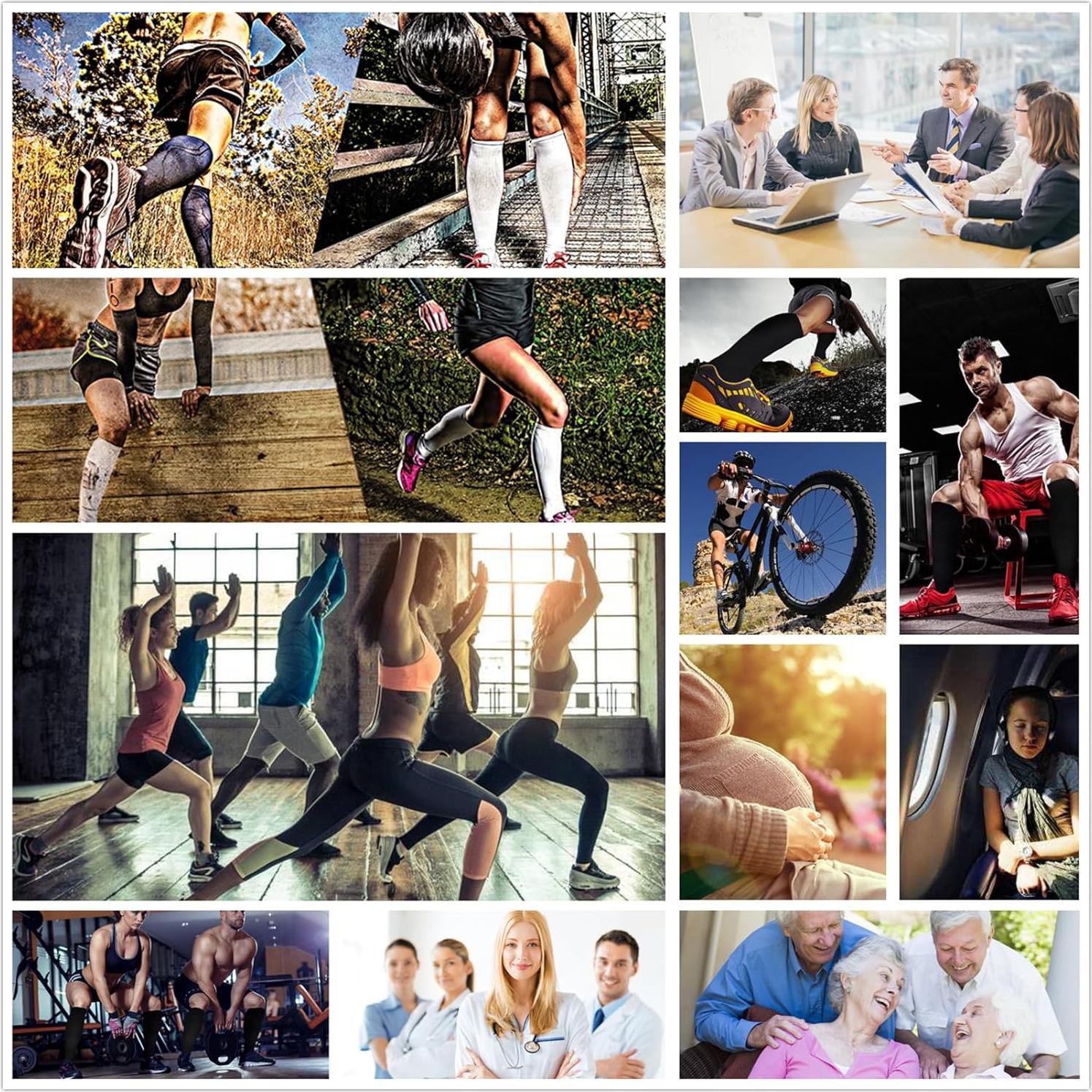 Calcetines de Compresión de Cobre FEYHAY - 3 Pares 15-20 mmHg